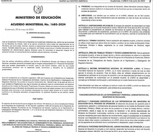 El nuevo acuerdo del Ministerio de Educación. (Foto: DCA)