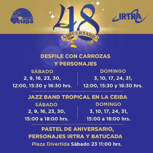 Irtra Petapa, horario extendido, aniversario, marzo, 2024