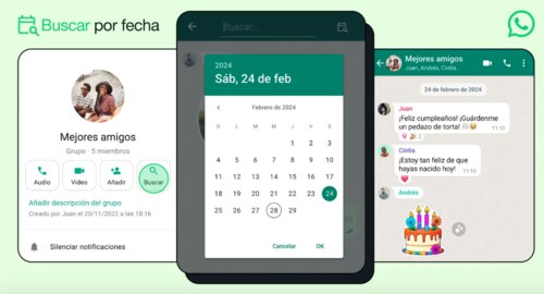 Buscar por fecha a trav&eacute;s de un calendario en WhatsApp. (Foto: Zuckerberg)