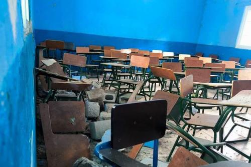 Escuelas dañadas, sismos, Jutiapa, reparación, Mineduc, aula dañada
