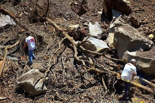 Sismos, ruta, Santa María de Jesús, Palín, derrumbes, carretera, trabajadores