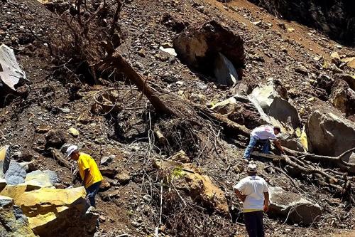 Sismos, ruta, Santa María de Jesús, Palín, derrumbes, carretera, trabajos