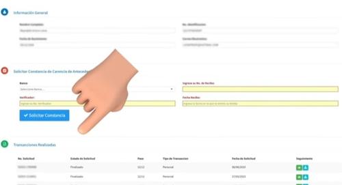 Finalmente, el sistema dará opción de descargar la Carencia de Antecedentes. (Foto: Héctor Gómez/Colaborador)