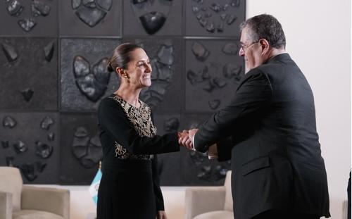 Bernardo Arévalo, Claudia Sheinbaum, Guatemala, México, reunión, saludo