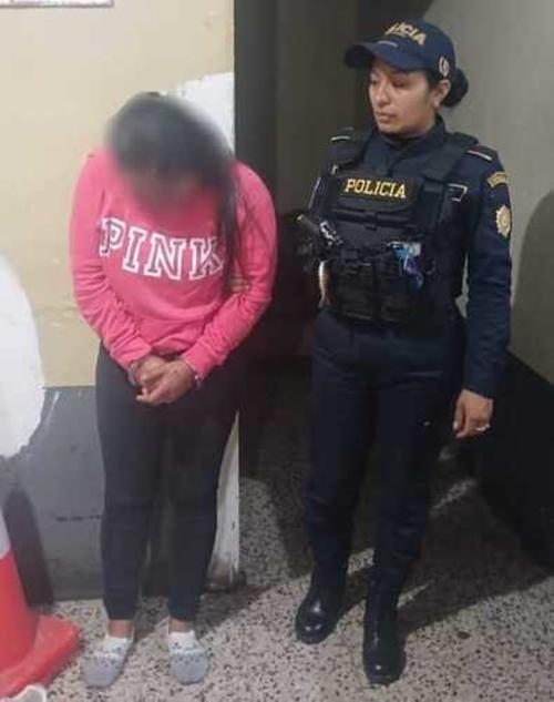 Ana María fue capturada por extorsión cuando pretendía denunciar a su pareja. (Foto: PNC)