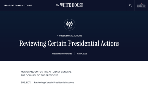 Encabezado del memorando enviado por el presidente Trump al fiscal general con sus apreciaciones sobre los indultos emitidos por Biden. (Foto: The White House/Soy502)