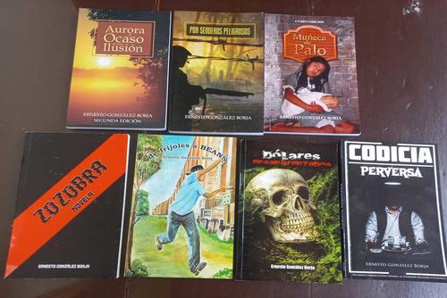 Estas son algunas de las obras literarias que ha publicado. (Foto: Cortesía Ernesto González Borja)