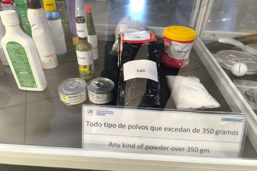 Todo tipo de polvos que excedan los 350 gramos se quedan retenidos. (Foto: DGAC)