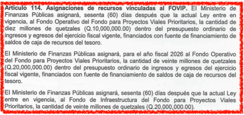 Fuente: Decreto 29-2024, Ley de Infraestructura Vial Prioritaria