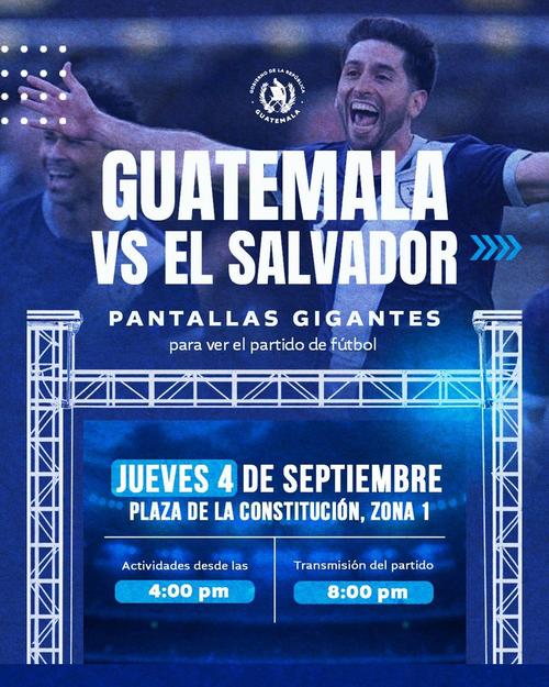 Previo al partido de futbol, habrán actividades para compartir con familia y amigos. (Foto: Gobierno de Guatemala)