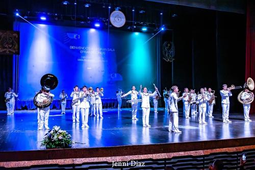La banda marcial animó a los presentes en la Gran Sala Efraín Recinos. (Foto: Yenni Díaz/Colegio Para Varones San Sebastián)