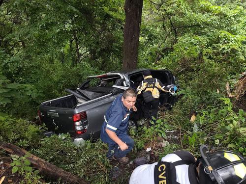 El accidente ocurrió sobre el kilómetro 23 de la ruta Interamericana. (Foto: Bomberos Voluntarios)