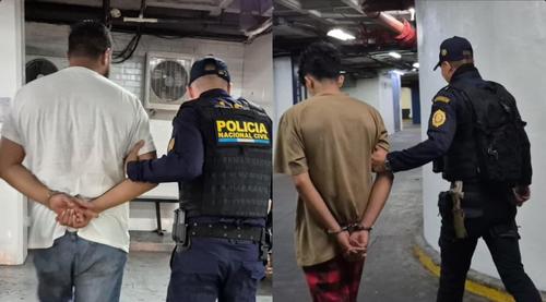 Los dos pilotos fueron trasladados a la Torre de Tribunales y están a la espera de ser escuchados por un juez. (Fotos: PNC)