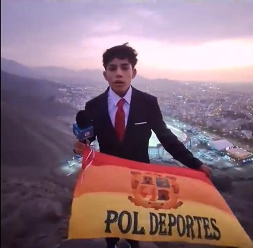 El joven improvisó una transmisión con su celular y su relato se volvió viral. (Foto: RR. SS.) 