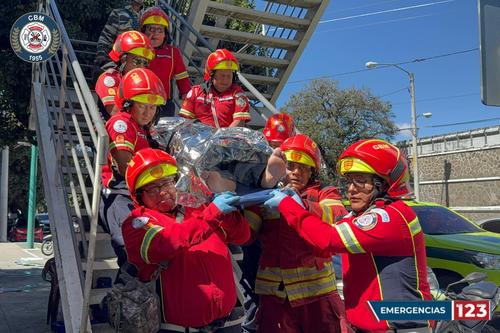 La víctima realizaba trabajos sobre una pasarela cuando sufrió la descarga eléctrica. (Foto: Bomberos Municipales)