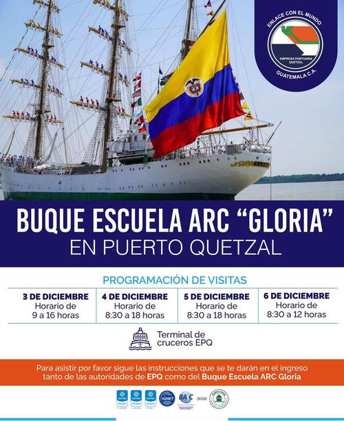 La Empresa Portuaria Quetzal pide a los visitantes seguir indicaciones del velero para garantizar una experiencia satisfactoria. (Foto: Empresa Portuaria Quetzal)