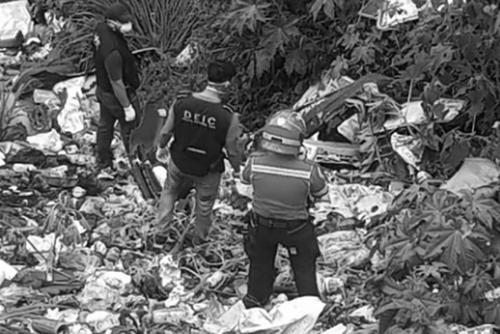 Imagen de agosto 2019, cuando se revel&oacute; el hallazgo de tres cuerpos desmembrados camino a Santa Luc&iacute;a Los Ocotes. (Foto: Bomberos Voluntarios)