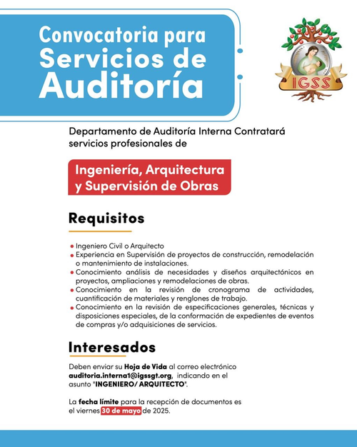 nuevas convocatorias, plazas laborales, igss, 2025