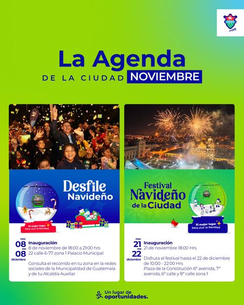 Desfile y Festival Navideños iniciarán este mes y finalizarán en diciembre. (Foto: Municipalidad de Guatemala)