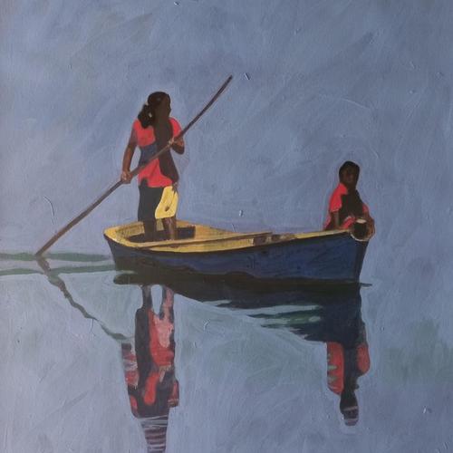 Paisajes recientes, acrílico 2023. Su obra ha recorrido el mundo con exposiciones en numerosos países. (Foto: Cortesía Moisés Barrios)