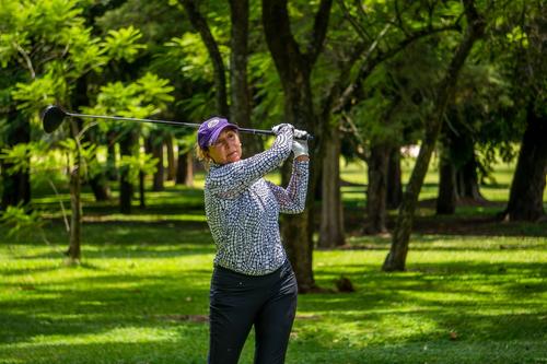 La reina del golf guatemalteco, Beatriz de Arenas, quien es siempre candidata a la victoria en cualquier torneo que participe, ya sea en Guatemala o en el extranjero. (Foto: César Pérez) 