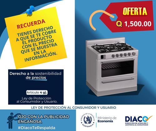 Mensaje publicado por la Diaco sobre la regulación para la sostenibilidad de precios. (Foto: Diaco/Soy502)