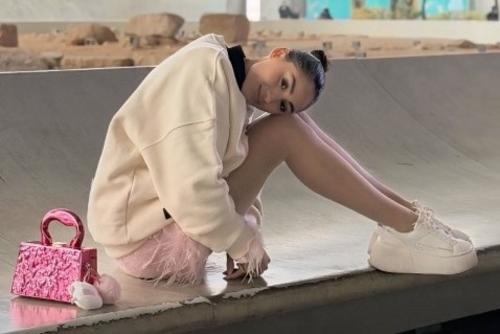 Paz visitó Hello Kitty Apple Cafe. (Foto: Instagram)