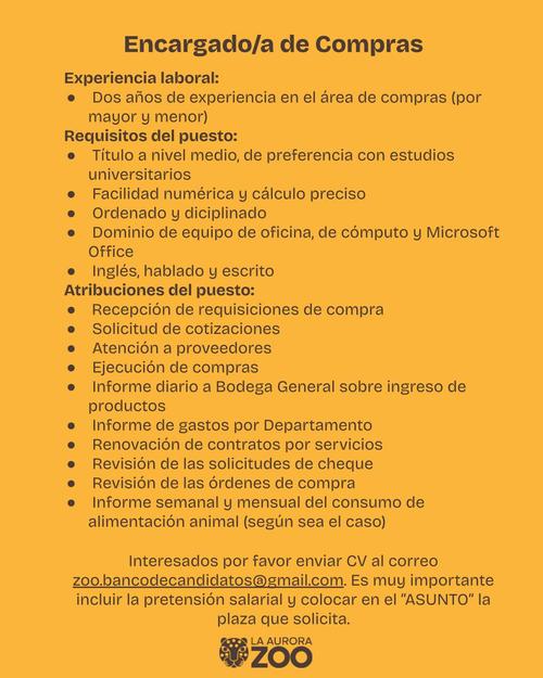 (Imagen: Parque Zoológico Nacional La Aurora)