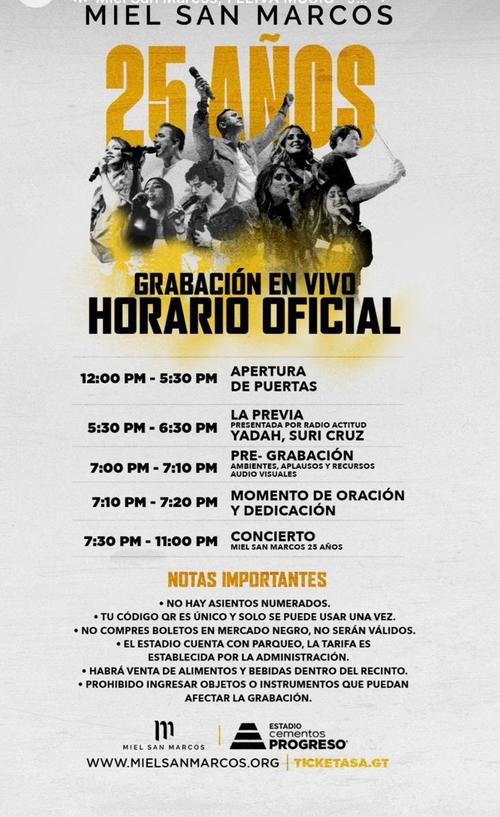 Una jornada cargada de música, fe y gratitud espera a los asistentes este sábado. (Foto: Instagram)