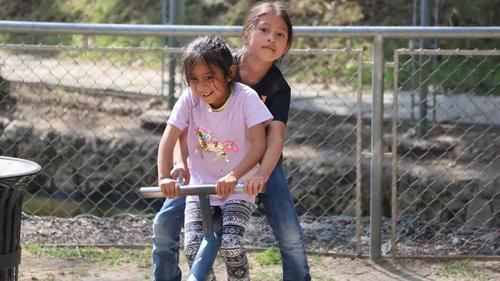 Los niños pueden disfrutar de los juegos. (Foto: cortesía Laguneta de Salcajá)
