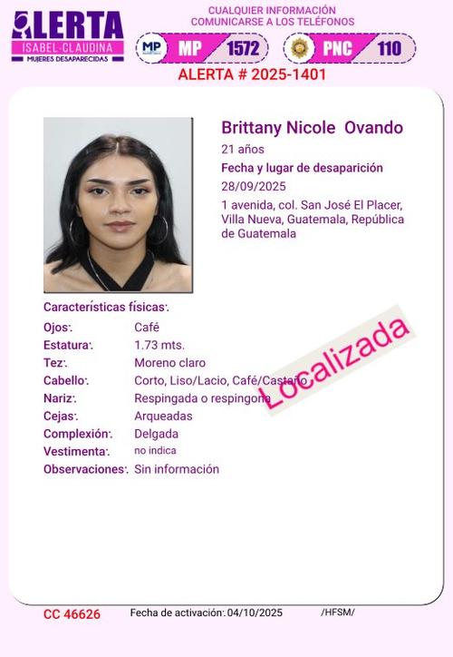 (Imagen: Alerta Isabel Claudina)