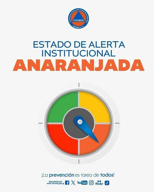 Este lunes se declaró alerta anaranjada en el territorio guatemalteco. (Foto: Conred)