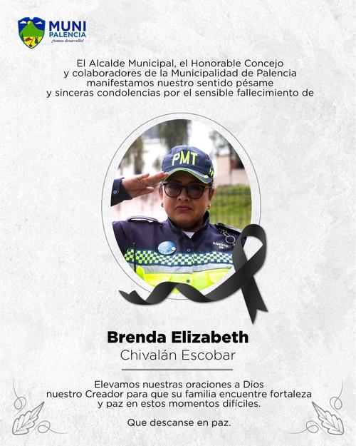 Autoridades municipales presentaron su pésame y condolencias tras el fallecimiento de Brenda Chivalán. (Foto: Municipalidad de Palencia)