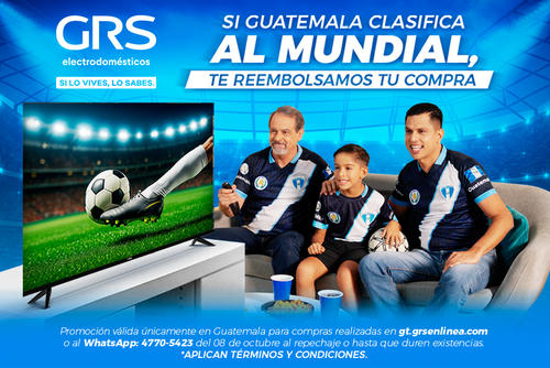 GRS, electrodomésticos, televisores, mundial, fútbol, selección nacional, Guatemala, Soy502