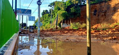 El área afectada días posteriores al derrumbe. (Foto: CONRED)