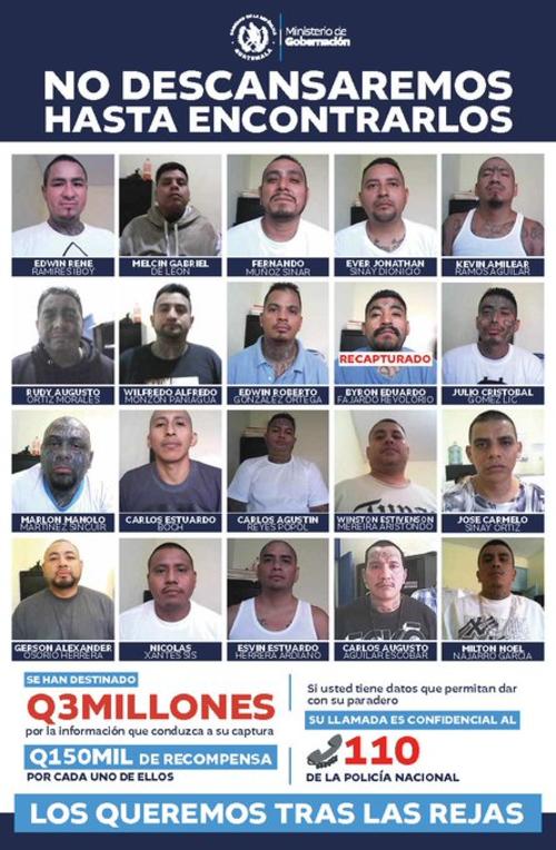 El Ministerio de Gobernación tomó la decisión de destinar en total Q3 millones para el pago de recompensas. (Imagen: Mingob)
