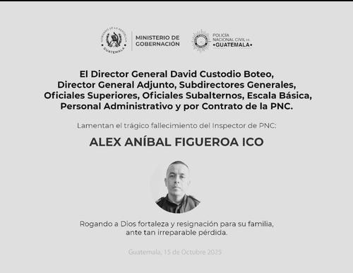 Autoridades lamentan la pérdida del Inspector. (Foto: PNC)