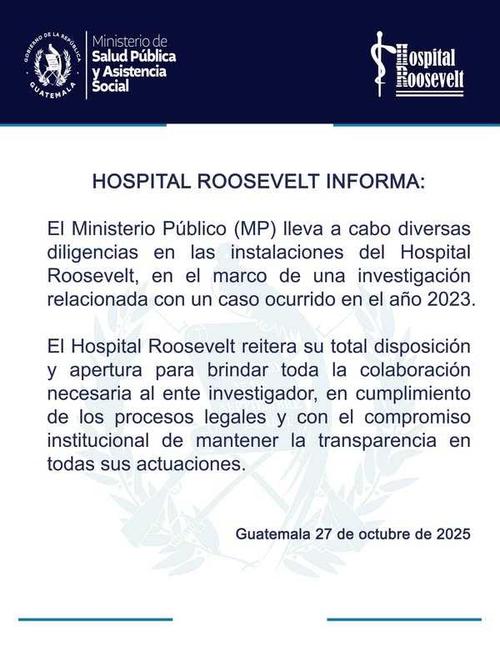 (Imagen: Hospital Roosevelt)