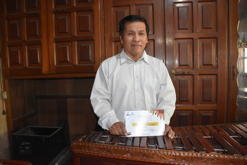 Hace cuatro años fue electo ganador del premio nacional Trayectoria y Aportes al Desarrollo Musical en Marimba. (Foto: Irma Tzi/Colaboradora)