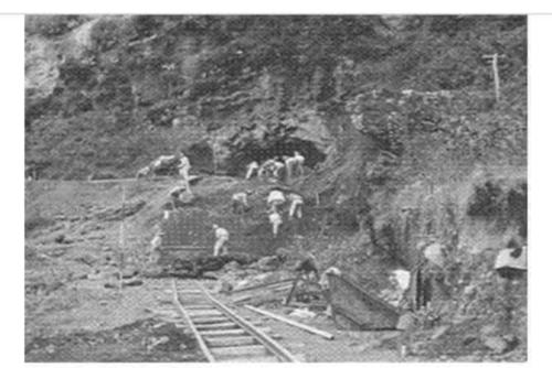 Con dinamita, herramientas rudimentarias y la mano de obra de presos, fue como se iniciaron los trabajos. (Foto: Erick Colop/Colaborador)