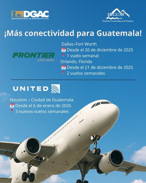 Nuevas rutas aéreas hacia Guatemala. (Foto: DGAC)