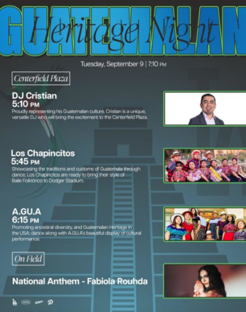 Angeles Dodgers, Guatemalan,  Heritage Night 2