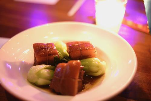 Panceta de Cerdo estofada con aroma de té y licor Shaoxing. (Foto: Wilder López/Soy502)