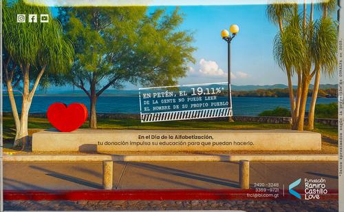 Fundación Ramiro Castillo Love, campaña gráfica, letreros, analfabetismo, alfabetización, Guatemala, Soy502