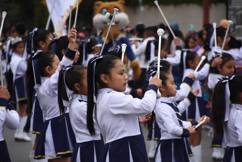 Los pequeños mostraron su talento y habilidades en el desfile. (Foto: Erick Colop/Colaborador)