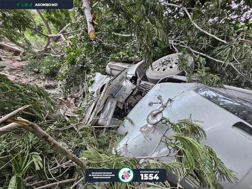 El accidente fue registrado en la "vuelta del diablo" de Jalpatagua, Jutiapa. (Foto: Asonbomd)