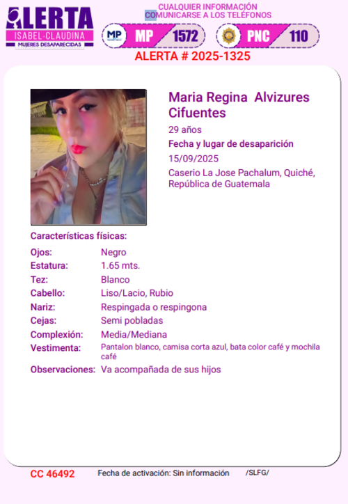 (Imagen: Alerta Isabel Claudina)