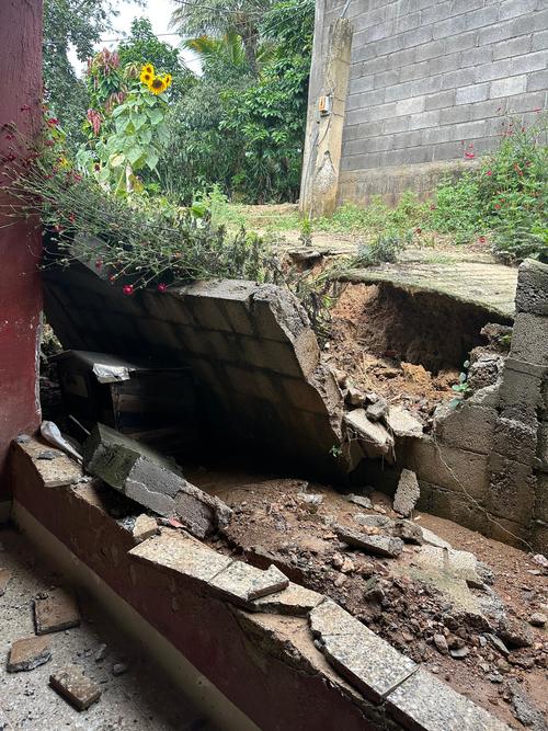 Derrumbes han provocado incidentes en distintas viviendas. (Foto: Conred)