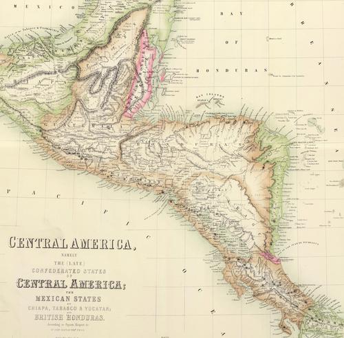 Mapa del territorio centroamericano luego de su independencia de la Corona. (Foto: RRSS: Historia de Centroamerica)