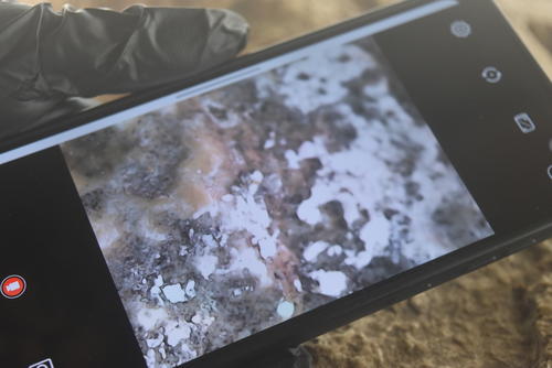 Detalle de una estela mostrando las marcas del paso del tiempo. (Foto: Carlos Peláez/Colaborador)